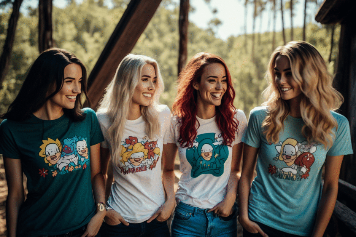 women wearing tshirts