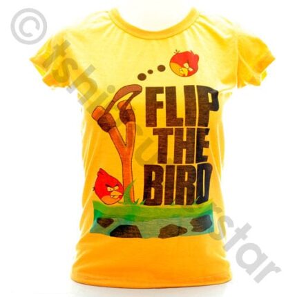Tshirt Superstar Angry Birds Flip The Bird Girls Tshirt