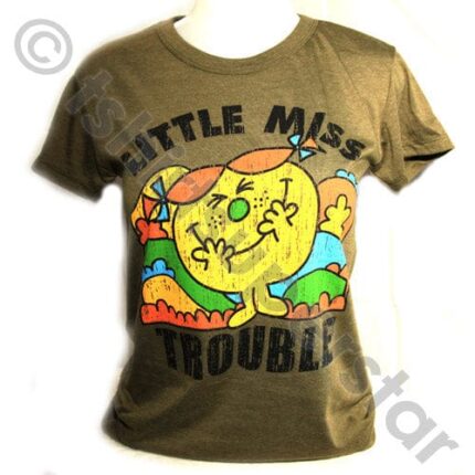 Tshirt Superstar Little Miss Trouble Girls Tshirt - Green