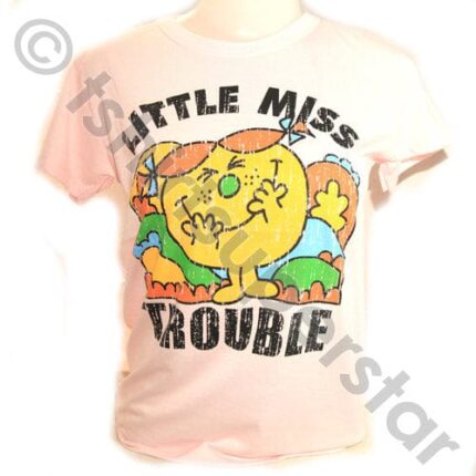 Tshirt Superstar Little Miss Trouble Ladies Tshirt - Pink