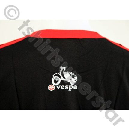 Tshirt Superstar Vespa Retro Tshirt Black Red Stripes