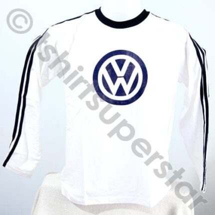 Tshirt Superstar VW Volkswagen Long Sleeved Top Tshirt White Blue Logo