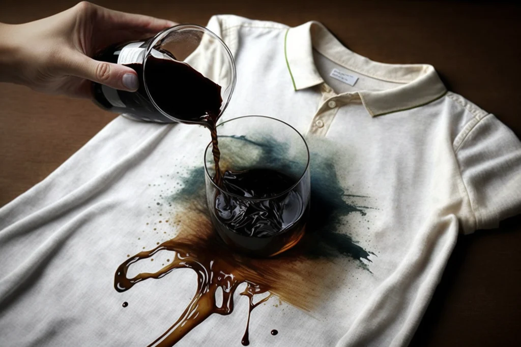 alcohol stain on t-shirt