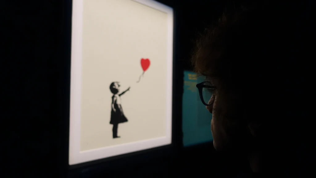 banksy's art in a frame