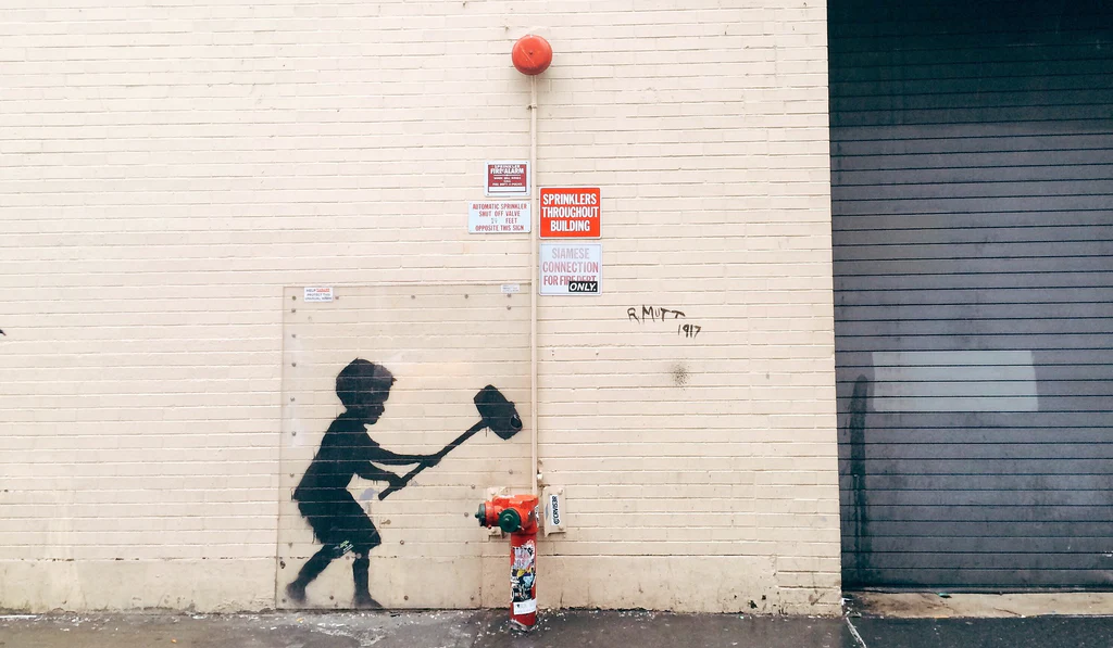 banksy art in the street