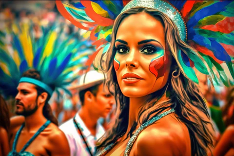 a woman at brazilian carnival