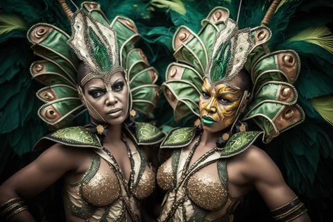 two women at brazilian carnival