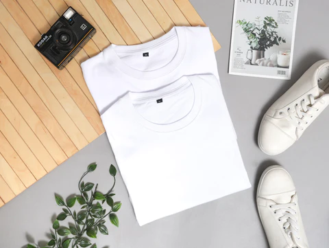 washed, white t-shirts