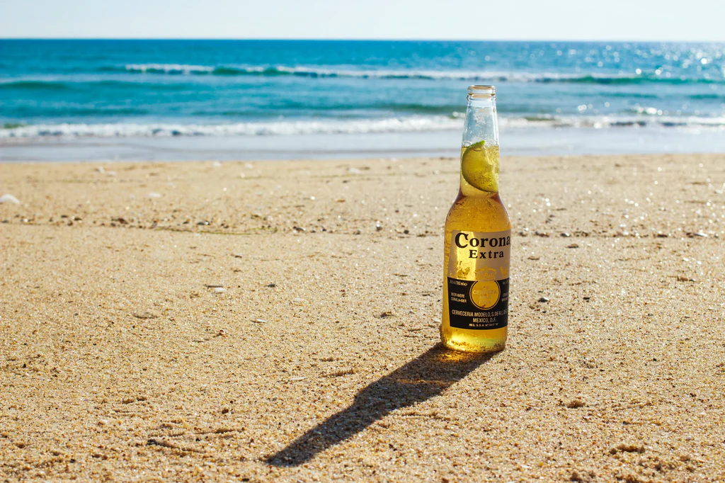 corona beer on the beach