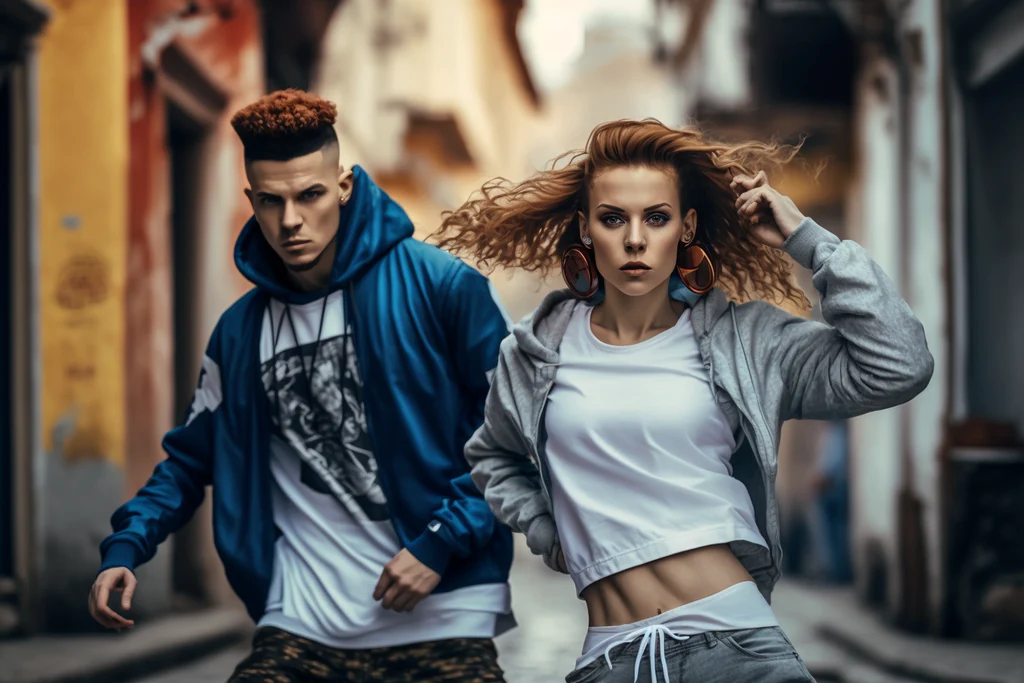 couple in streetwear