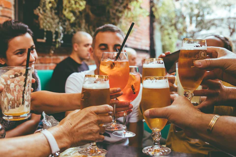 people drinking beer