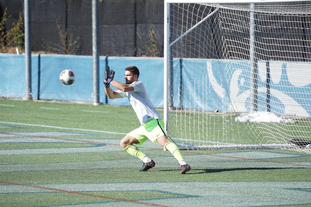 the goalkeeper in the stadium