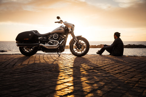 a harley davidson in nature