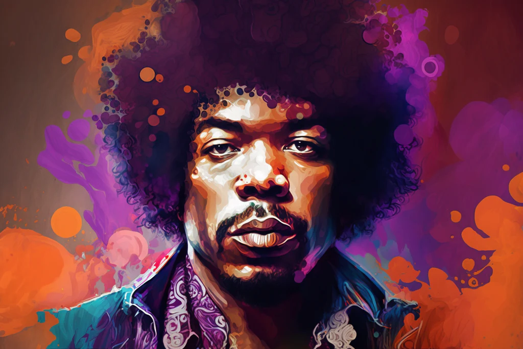 illustration of jimi hendrix