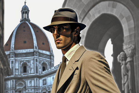 the italian man wearing sunglasses in florence