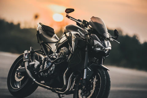 the black kawasaki bike