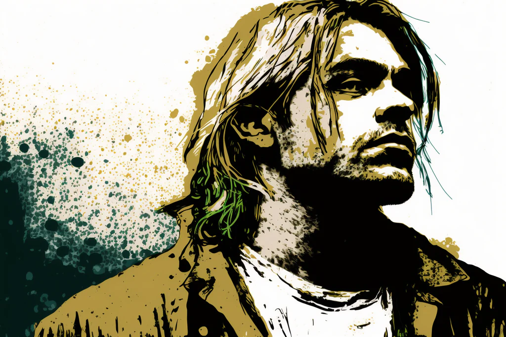 illustration of kurt cobain