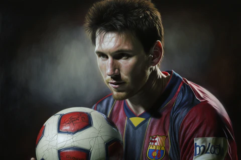 iconic footballer leo messi