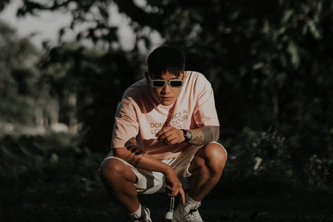 young man in streetwear