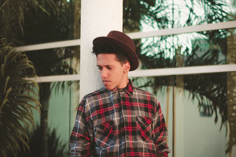 man wearing vintage clothes