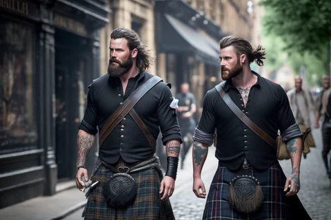 two men in kilts