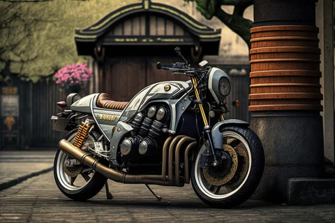 motorcycle in the street