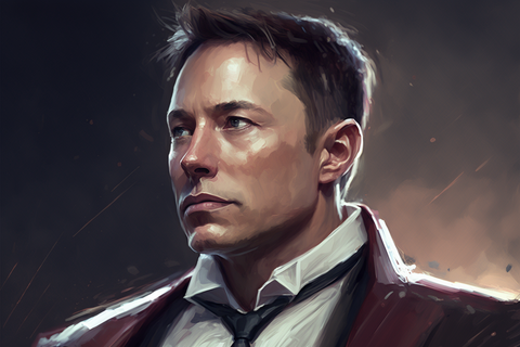 illustration of elon musk