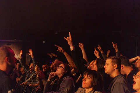 people attending a rock concert