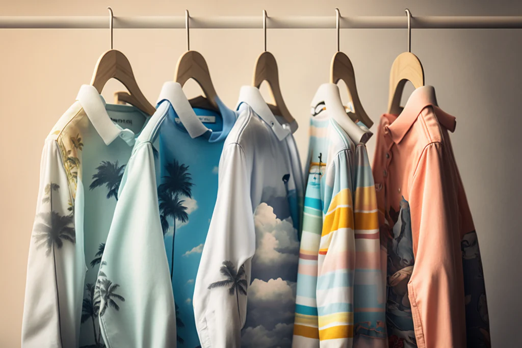 colorful, printed shirts for a kid