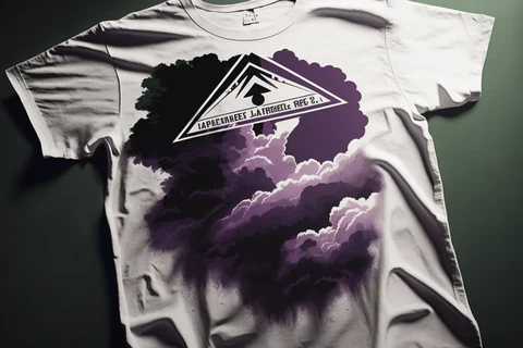 a purple t-shirt of american fighter