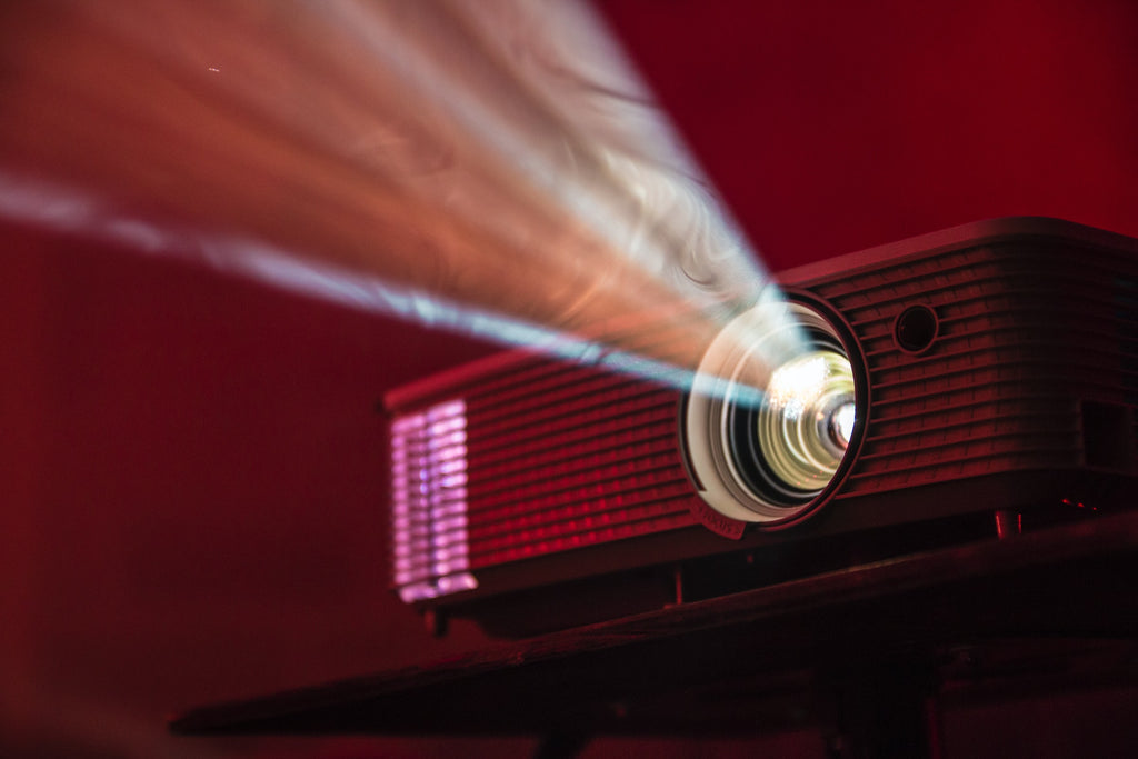 projector rays in the dark