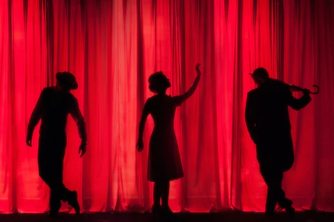 silhouettes on the stage