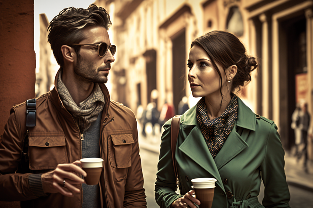 a stylish italian couple