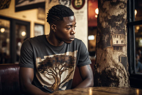 african-man-wearing-tree-printed-tshirt