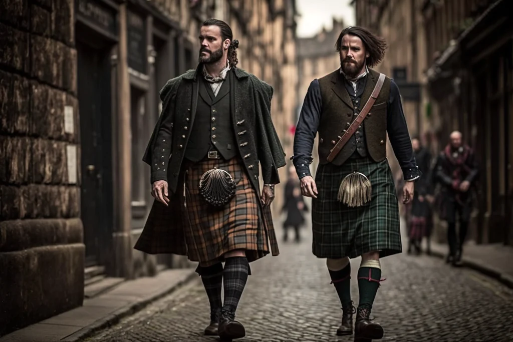 two men in traditional clothes