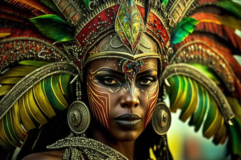 a woman from a brazilian carnival