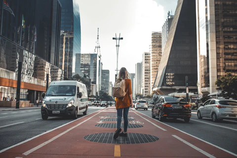 a woman on the streets of brazil