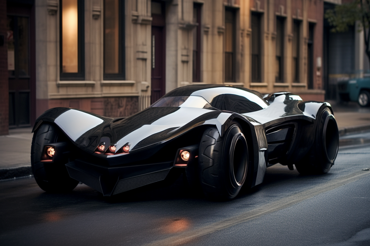 batmobile in the street