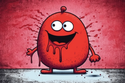 a red character from mr.men