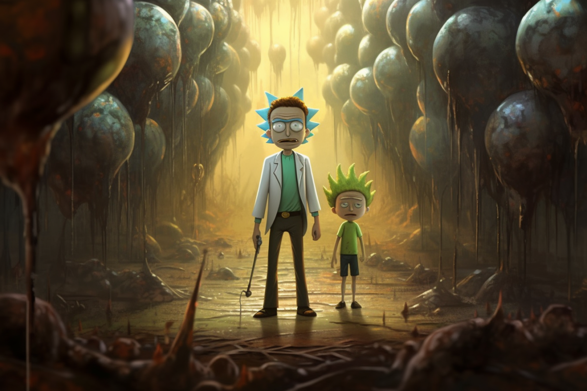 illustration of rick and morty