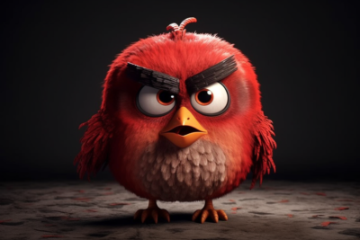 a red angry bird from a video game